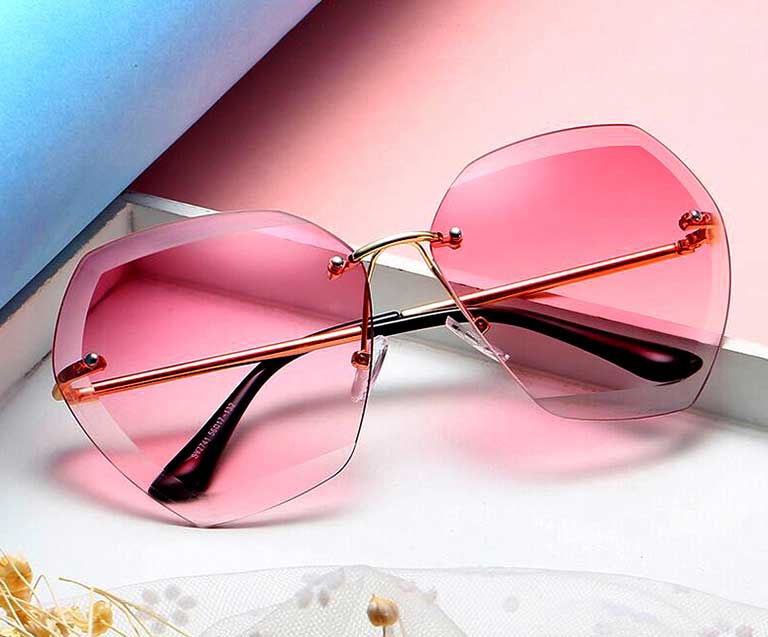 Women Rimless Sunglasses