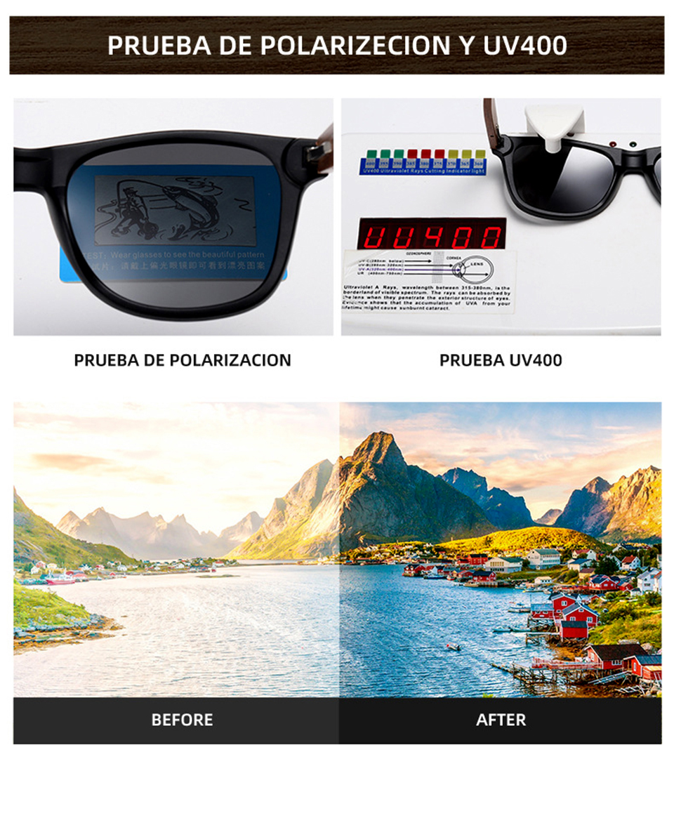 Wood Polarized Glasses Men